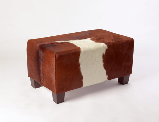 Small cowhide footstool