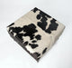 Square cowhide ottoman from top