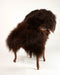 Icelandic sheepskin in dark brown wool