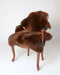 Reddish chocolate brown sheepskin rug #023
