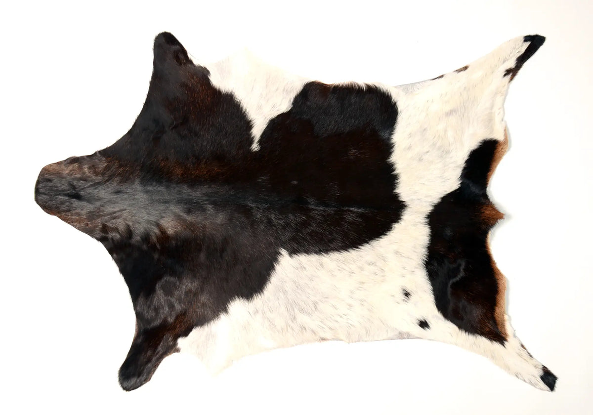 042 Goat Skin Rugs | Dark Brown & White Goat Rug — Gorgeous Creatures