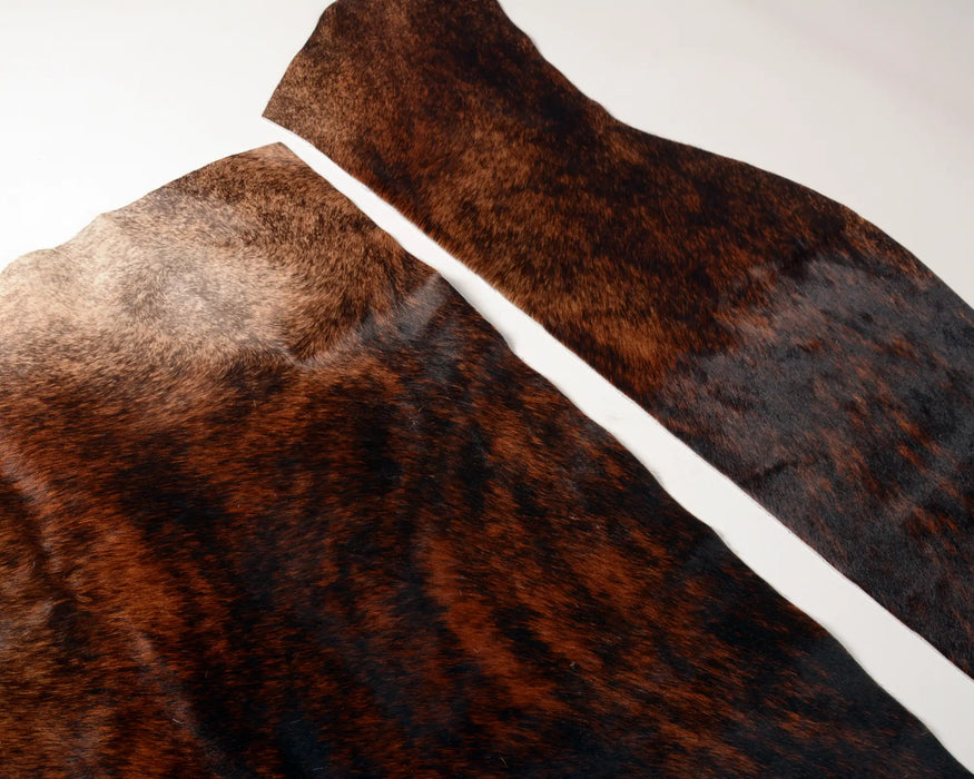 Bag 10 - Cowhide Off-Cuts Chestnut Brown Brindle