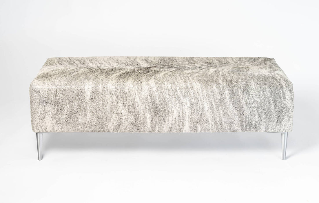 Grey cowhide bench seat New Zealand