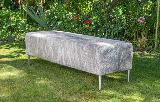 Grey cowhide bench seat New Zealand