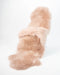 Blush beige dyed double sheepskin rug 
