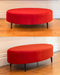 Burnt orange velvet ottoman oval furniture