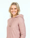 NB888 womens possum merino wool hoodie lily pink