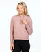 NB888 womens possum merino wool hoodie lily pink