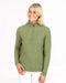NB900 womens cable knit possum merino sweater green