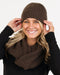 NX480 cocoa brown ribbed beanie