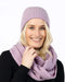 NX480 ribbed possum merino beanie Lilac Purple