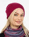 NX677 possum merino slouch beanie dark pink Winterberry