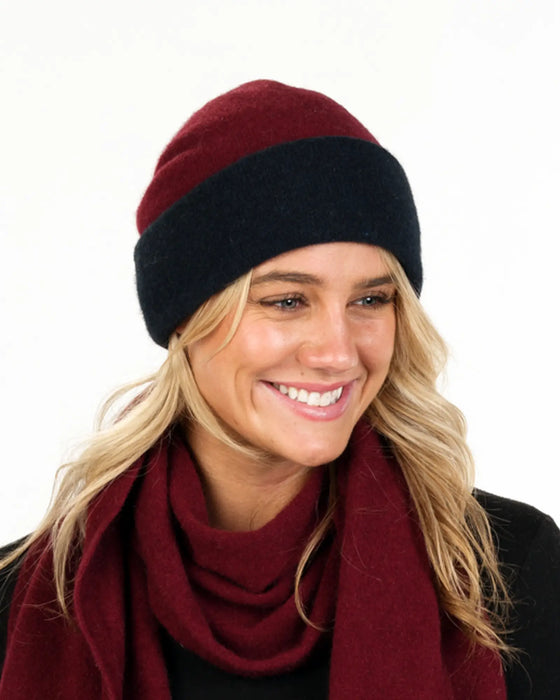 NX740 reversible possum merino wool beanie
