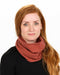 NX843 possum merino wool neckwarmer scarf in Rosewood