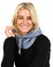 NX895 Scarfclava in light blue possum merino wool