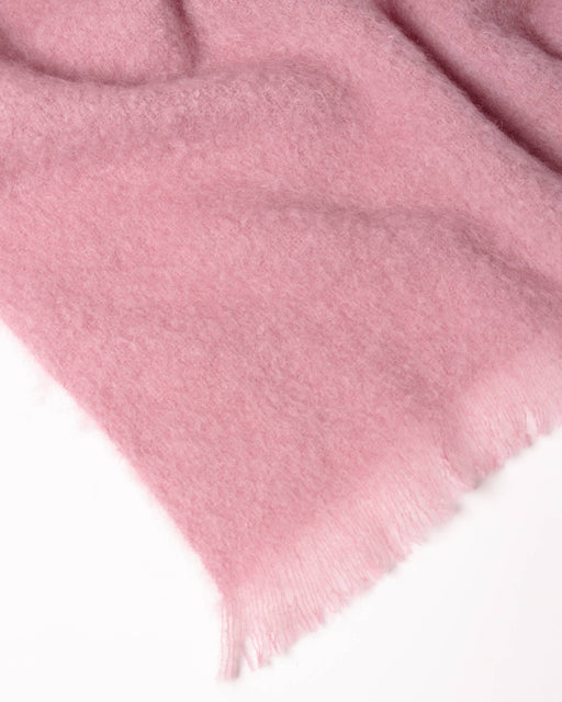 Peony pink mohair throw blanket New Zealand made