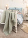 Sage green mohair throw blanket New Zealand made