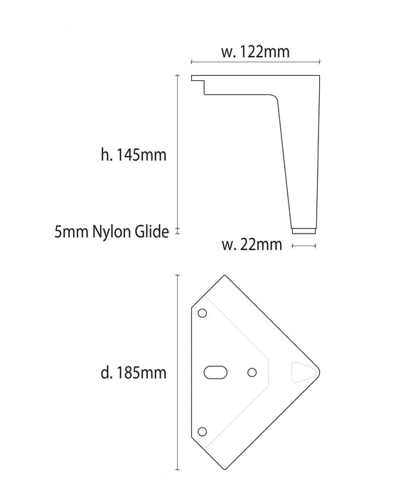 Santoni aluminium furniture legs specs