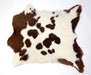 Calfskin rug by Gorgeous Creatures #3311- brown and white