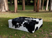 Cowhide Ottoman New Zealand with Wood Legs 120x90x40cm