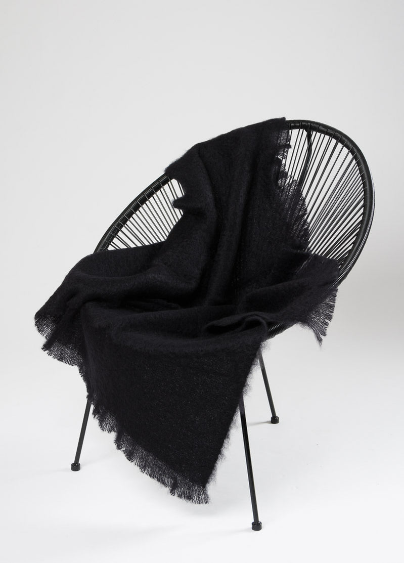 Black Mohair Blanket NZ Made Mohair Throw Blanket NZ — Creatures