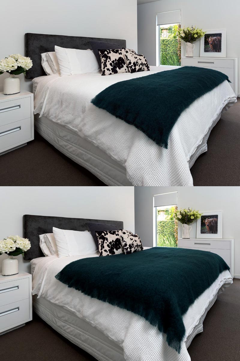 Mohair Blanket New Zealand Bottle Green Mohair Blanket —