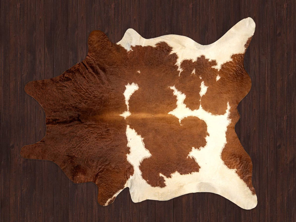 Brown & White Cowhide Rug 3136 Animal Skin Cowhide NZ —