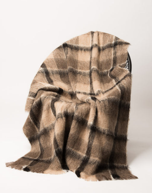 Alpaca Blanket Australia - Windermere Canterbury Check Brushed Alpaca Throw Blanket