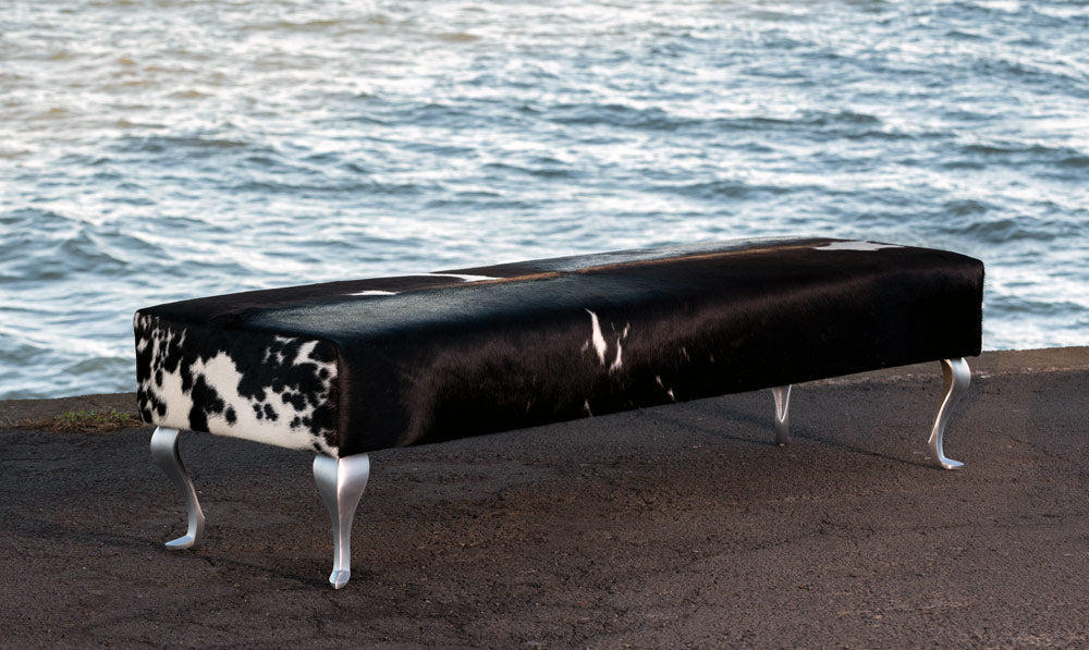 Cowhide bench seat ottoman Australia