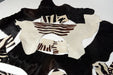 Zebra black off-white cowhide scraps