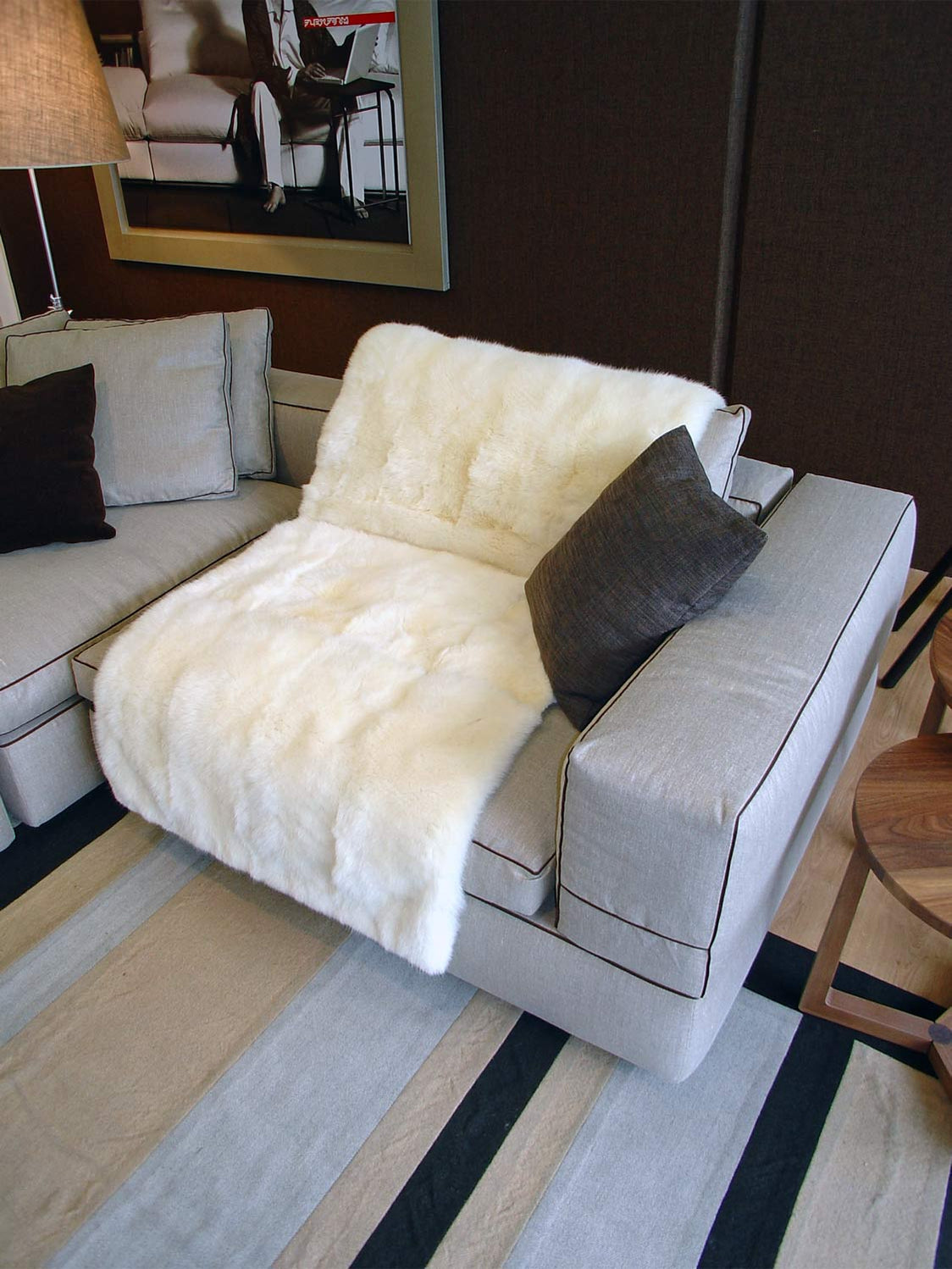 Cream Possum Fur Throw NZ Real Fur Throw NZ Made — Creatures