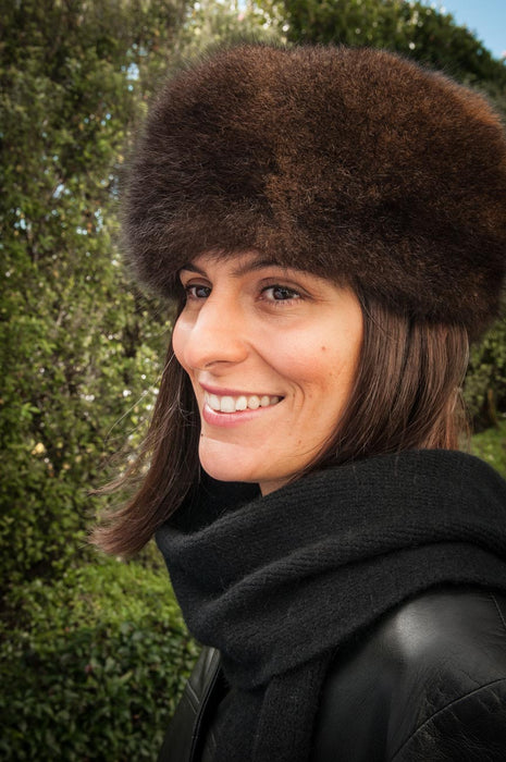 Russian Cossack Shorter Possum Fur Hat - Chocolate Brown