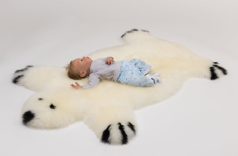 Buddy the Bear Sheepskin Rug for Kids