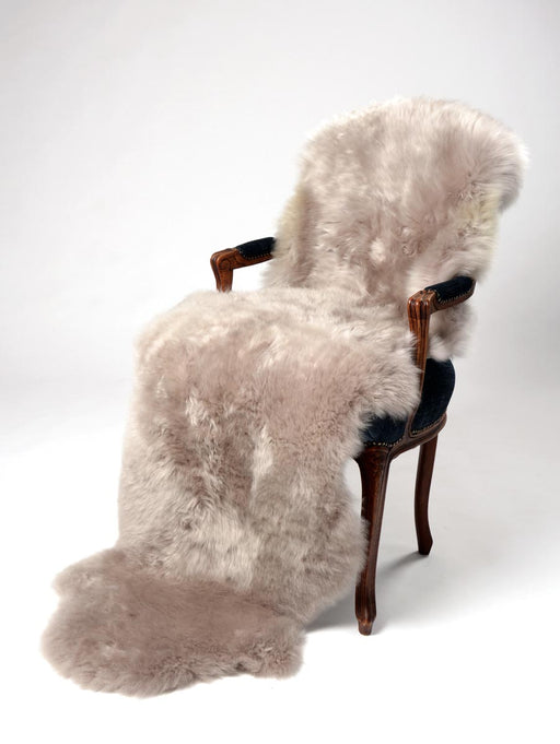 Sheepskin rug double New Zealand - warm light grey