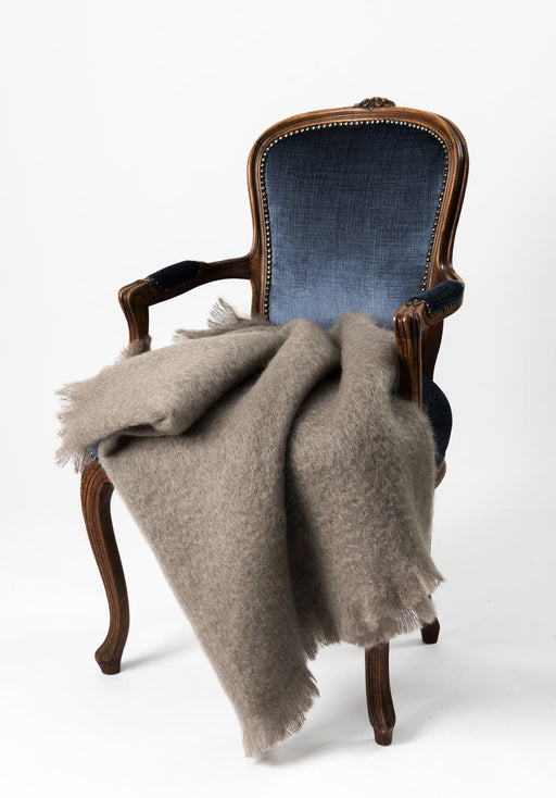  Mohair Throw New Zealand - Windermere Manuka Taupe