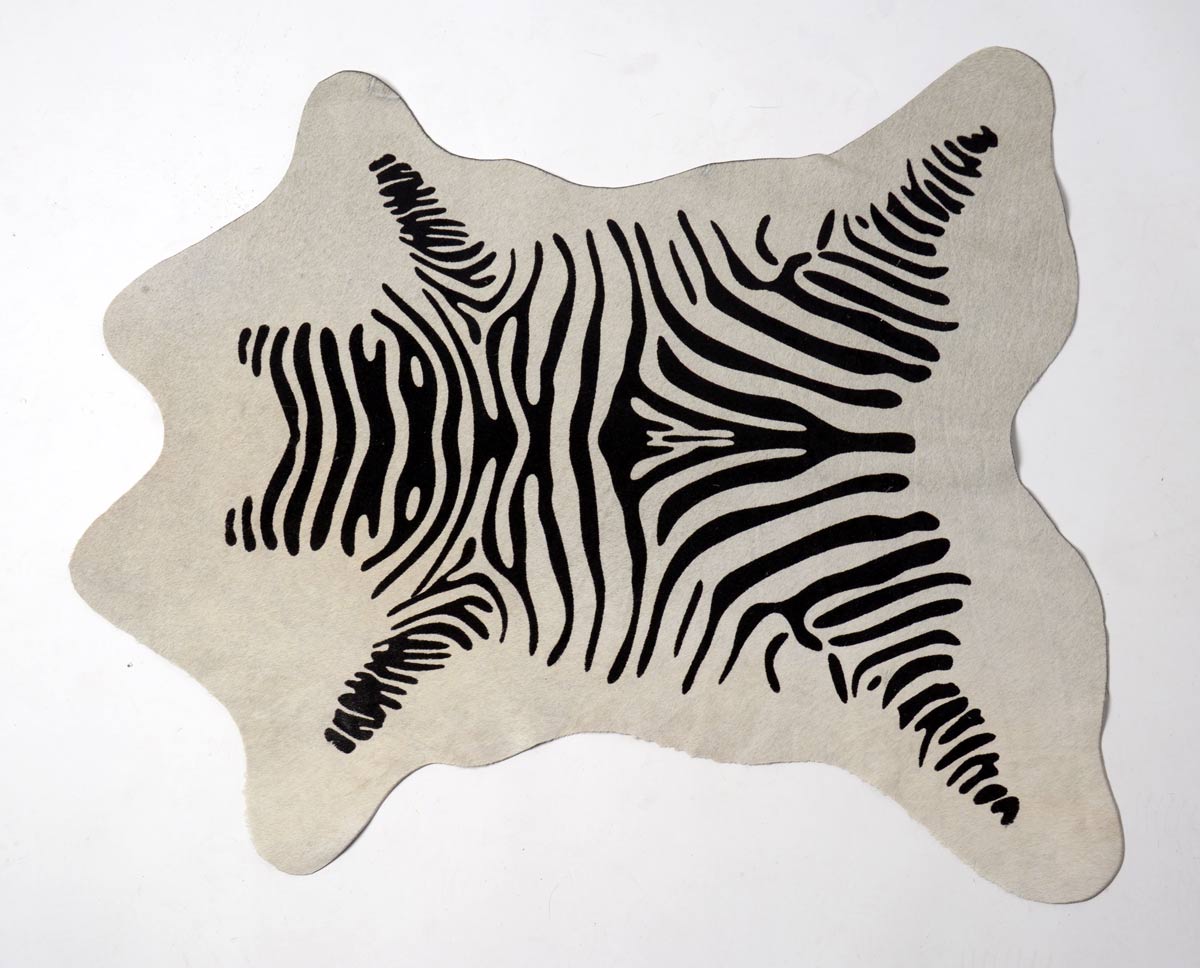 Printed Zebra Skin Rugs