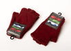 Berry Red #2 Unisex Fingerless Gloves Possum Merino Wool - NX103