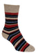 Possum Merino Native World Flax Red Blue Striped Socks NX206