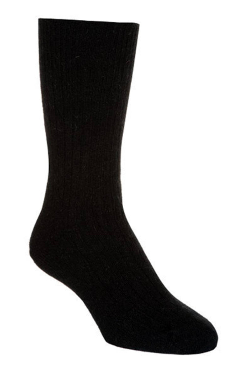 Mens Socks Black Possum Merino Socks Black Wool Socks NZ —