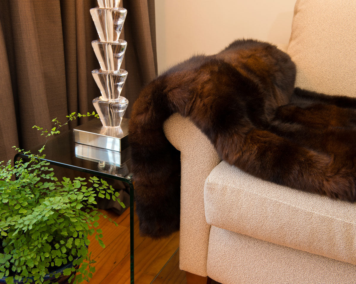Reddish Brown NZ Possum Fur Throws Brown Fur Throws NZ —