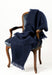 Mohair Throw Rug Australia - Navy Blue 