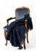 Mohair Throw Rug NZ - Windermere Navy Blue 