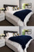 Mohair Throw Blanket NZ made Navy Blue