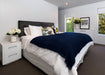Mohair Bed Blanket Navy Blue 