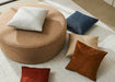 Fabric Ottoman Round Drum #2 100x100x40cm