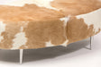 Oval ottoman legs close up