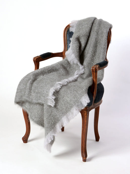 Mohair Throw NZ Windermere Pewter Grey