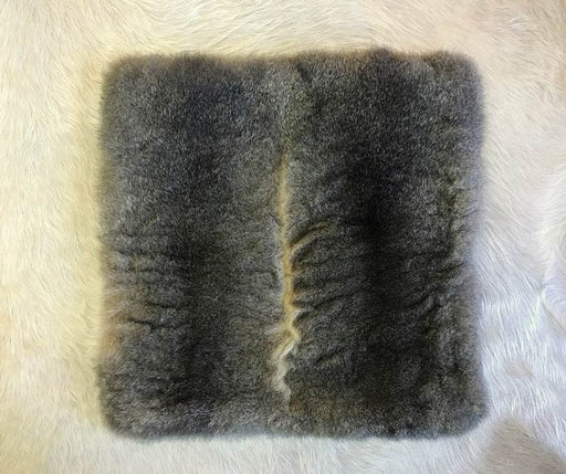 Warm grey possum fur cushions