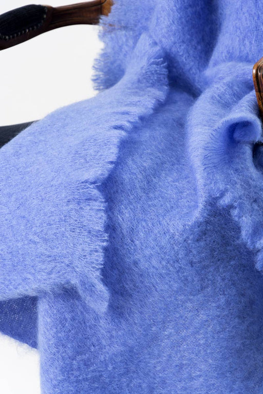 Provence Blue Mohair Chair Throw