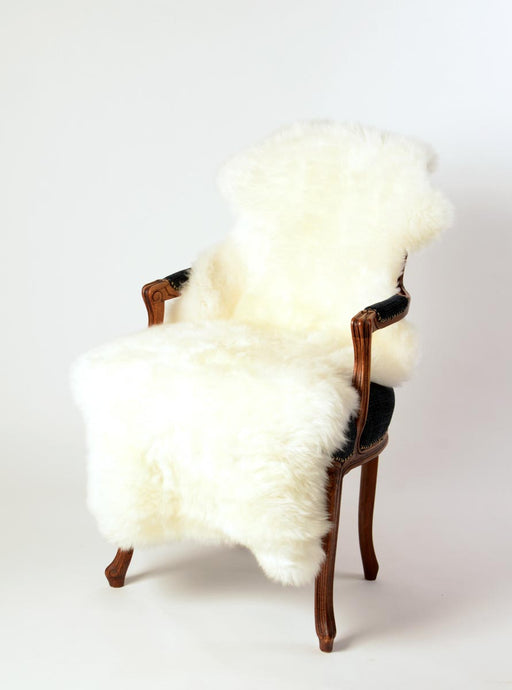 Ivory Wool Sheepskin Rug - One and a Half 1.5 Skins